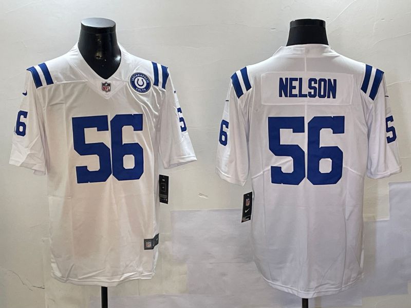 Men Indianapolis Colts #56 Nelson White Second generation 2024 Nike Limited NFL Jersey style 01081->houston texans->NFL Jersey